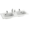 Раковина Ravak Chrome 120 XJG01112000 двойная Белая искусственный камень (литьевой мрамор) полувстраиваемая
