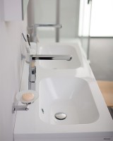 Раковина Ravak Chrome 120 XJG01112000 двойная Белая искусственный камень (литьевой мрамор) полувстраиваемая