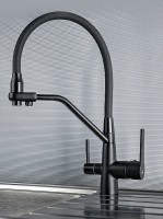 Смеситель для кухни Viko V-5502 Черный матовый латунь