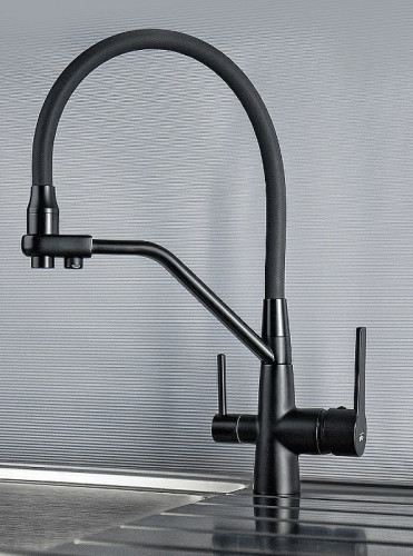 Смеситель для кухни Viko V-5502 Черный матовый латунь