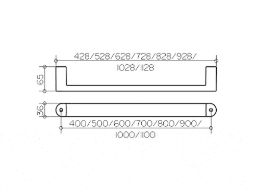 Поручень Keuco Elegance 31601011100 цвет хром