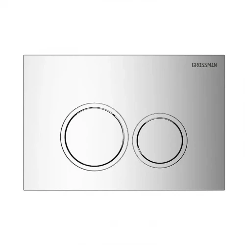 Унитаз с инсталляцией Grossman Galaxy 97.4455SQ.01.100 цвет Белый глянцевый с сиденьем Микролифт с клавишей смыва цвет Хром