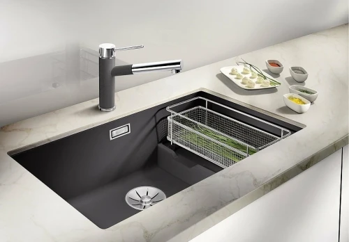 Кухонная мойка Blanco Subline 700-U Level 523547 Кофе искусственный камень (литьевой мрамор) встраиваемый