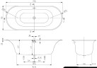 Квариловая ванна Villeroy&Boch Cetus 175x75 UBQ175CEU7V-01 без гидромассажа