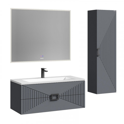 Тумба под раковину Grossman Луксор 100 1010059 цвет Графит матовый