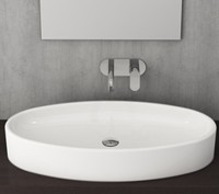 Раковина-чаша Bocchi Vessel 85 1014 Белая глянцевая фаянс накладная