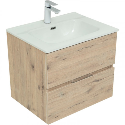 Тумба под раковину Aquanet Алвита New 60 277513 подвесная Дуб Веллингтон МДФ / ЛДСП