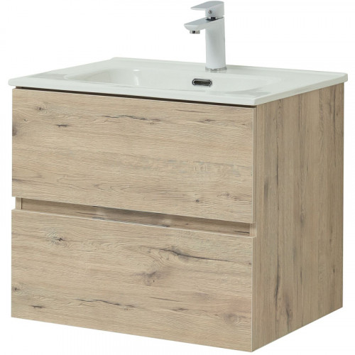 Тумба под раковину Aquanet Алвита New 60 277513 подвесная Дуб Веллингтон МДФ / ЛДСП