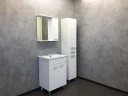 Зеркало со шкафом Comforty Модена М-60 00-00001639 Белое матовое МДФ / ЛДСП, стекло