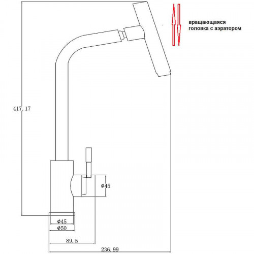 Смеситель для кухни ZorG Steel Hammer SH 5106 INOX Нержавеющая сталь нержавеющая сталь на столешницу