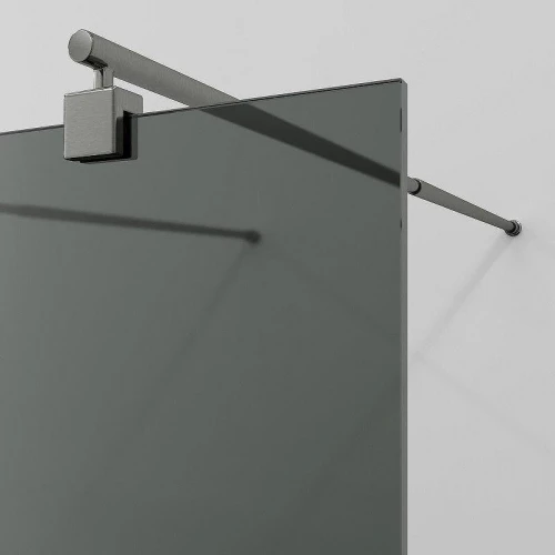 Душевая перегородка WasserKRAFT Vechte 120 60W40GR-TG профиль Графит стекло тонированное