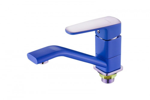 Смеситель для раковины Ekko E45304 цвет Хром Синий