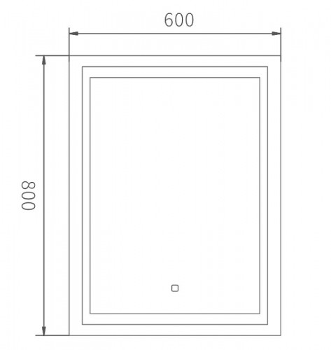 Зеркало Haiba 60 HB660 с подсветкой с сенсорным выключателем стекло