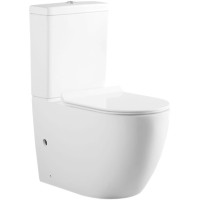 Чаша унитаза-компакта Aquanet Cetus C1 Rimless 00203342 без бачка, с сиденьем Микролифт фаянс напольный