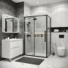 Душевой уголок Grossman Cosmo 120х70 120.K33.02.1270.21.02 профиль Черный матовый стекло шиншилла