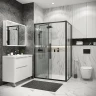 Душевой уголок Grossman Cosmo 120х70 120.K33.02.1270.21.02 профиль Черный матовый стекло шиншилла