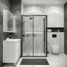 Душевой уголок Grossman Cosmo 120х70 120.K33.02.1270.21.02 профиль Черный матовый стекло шиншилла