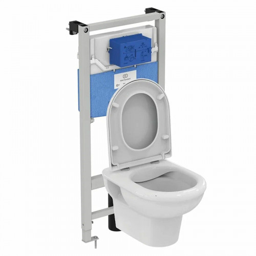 Комплект унитаза с инсталляцией Ideal Standard Prosys Exacto X042601 с сиденьем Микролифт фарфор подвесной