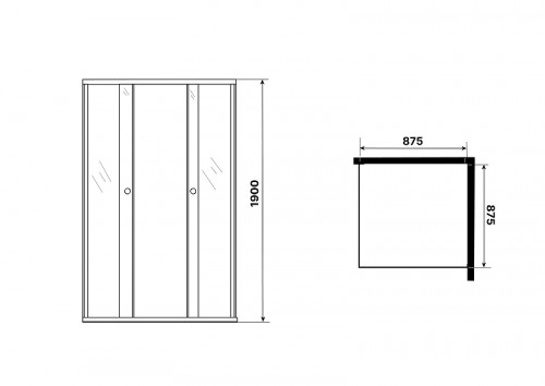 Душевой уголок Niagara Eco 90х90 NG-1009-14QT профиль цвет Черный матовый стекло тонированное