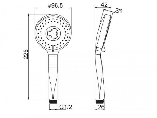 Ручной душ Fima Carlo Frattini Handshowers F2298CR цвет Хром