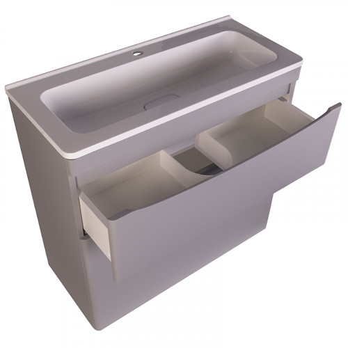 Тумба под раковину Style Line Бергамо 80 СС-00002315 Серая антискрейтч МДФ / ЛДСП