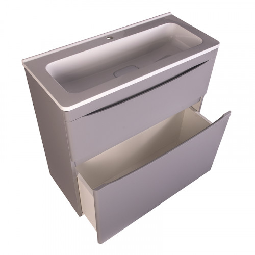 Тумба под раковину Style Line Бергамо 80 СС-00002315 Серая антискрейтч МДФ / ЛДСП