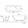 Чугунная ванна Delice Flex 180x85 DLR230632 без отверстий под ручки и антискользящего покрытия