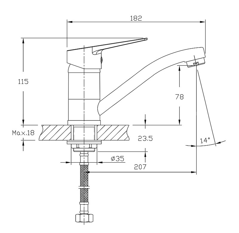 Смеситель для раковины Viko V-7111 Хром