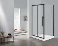 Душевой уголок Esbano Flex 100x80 ESOGF108PSB профиль Черный стекло прозрачное