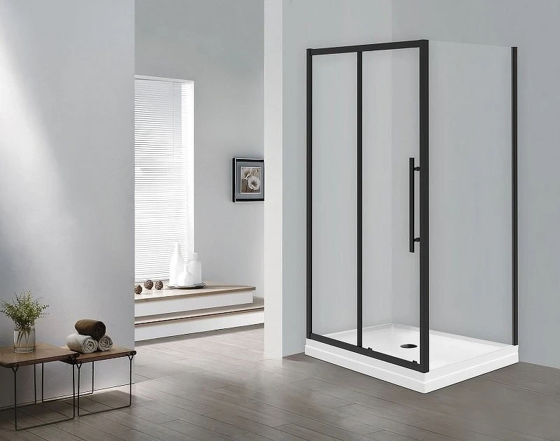 Душевой уголок Esbano Flex 100x80 ESOGF108PSB профиль Черный стекло прозрачное