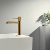Смеситель для раковины Vincea Desire VBF-1D1BG Брашированное золото латунь