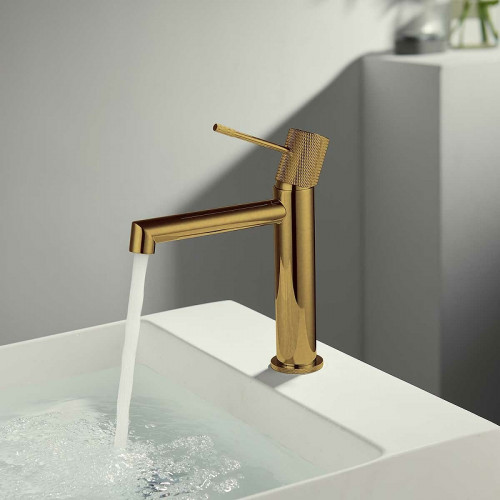 Смеситель для раковины Vincea Desire VBF-1D1BG Брашированное золото латунь