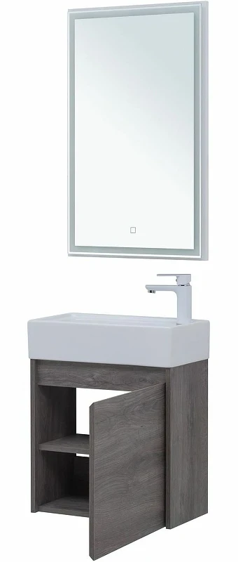 Комплект мебели для ванной Aquanet Nova Lite 50 302529 подвесной Дуб рошелье МДФ / ЛДСП