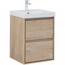 Тумба под раковину Aquanet Милан 50 336381 подвесная Дуб светлый МДФ / ЛДСП