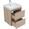 Тумба под раковину Aquanet Милан 50 336381 подвесная Дуб светлый МДФ / ЛДСП