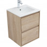 Тумба под раковину Aquanet Милан 50 336381 подвесная Дуб светлый МДФ / ЛДСП
