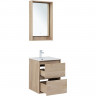 Тумба под раковину Aquanet Милан 50 336381 подвесная Дуб светлый МДФ / ЛДСП