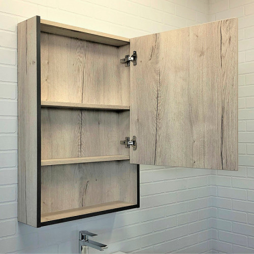 Зеркальный шкаф Comforty Вена 55 00-00009271 Дуб дымчатый МДФ / ЛДСП, стекло