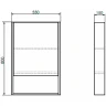 Зеркальный шкаф Comforty Вена 55 00-00009271 Дуб дымчатый МДФ / ЛДСП, стекло