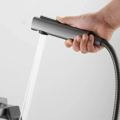 Гигиенический душ со смесителем Shevanik S6805T-1 цвет Оружейная сталь