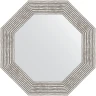 Зеркало Evoform Octagon 61х61 BY 7356 в багетной раме - Волна хром 90 мм стекло