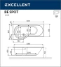 Акриловая ванна Excellent Be Spot 160x80 L WAEX.BSL16.SOFT.CR с гидромассажем