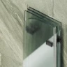 Шторка для ванны Maybah Glass MGV-587-6 980х1400 складная 4 секции Черный стекло сатиновое