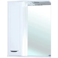 Зеркало со шкафом Bellezza Классик 55 L 4611908002018 с подсветкой Белое МДФ / ЛДСП, стекло