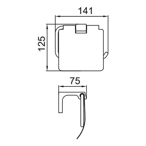 Держатель туалетной бумаги Frap F30603-6 с крышкой цвет Черный матовый