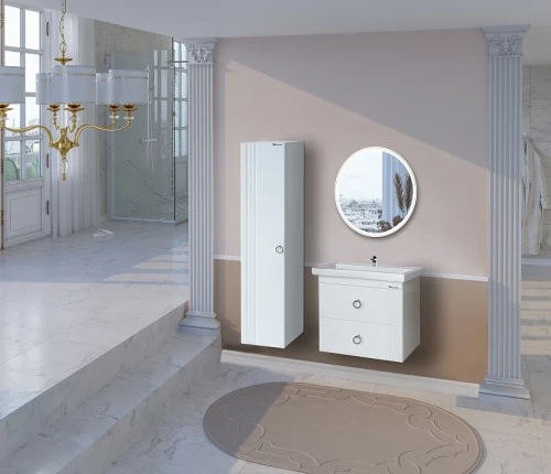 Тумба под раковину Bellezza Виана 60 4633809270013 подвесная Белая МДФ / ЛДСП