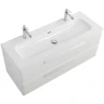 Тумба под раковину Cezares Eco-Cer-N 120 ECO-CER-N-1200-2C-SO-BL подвесная Bianco Lucido без ручек МДФ / ЛДСП