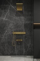 Душевая система Boheme Zodiac 133-2-G с термостатом Золото латунь встраиваемый