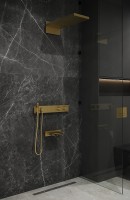 Душевая система Boheme Zodiac 133-2-G с термостатом Золото латунь встраиваемый
