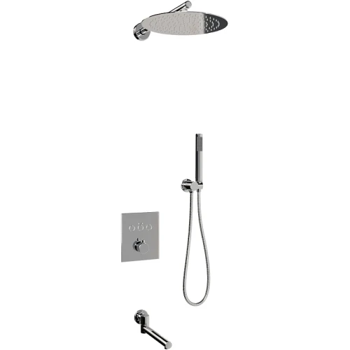 Душевая система RGW Shower Panels SP-370 511408370-01 с термостатом Хром латунь встраиваемый